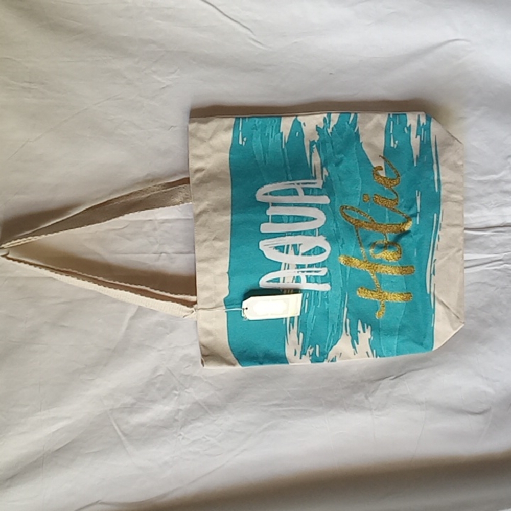 Mudpie tote bag. Life's a beach by mud pie